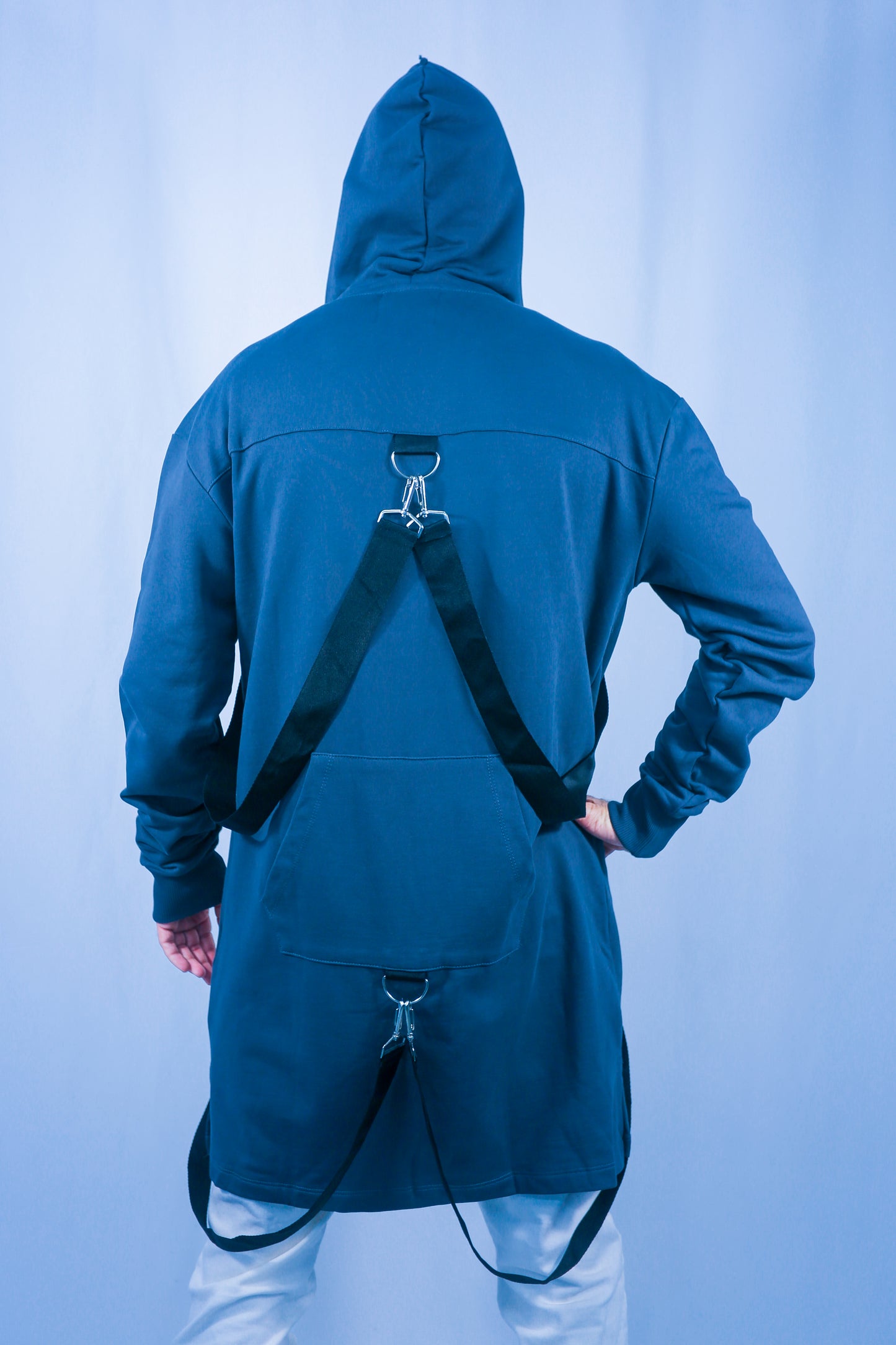 Tactical Buckle & Strap Jacket Long - Gunmetal Grey