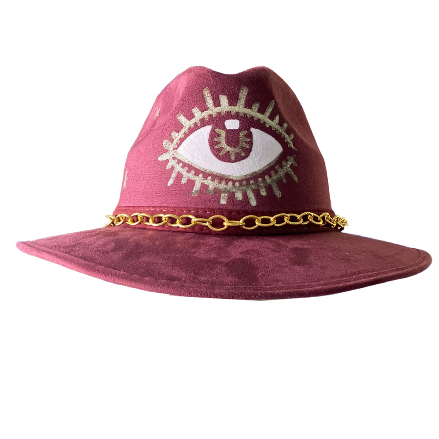 Purple Short Brim Custom Eye Hat