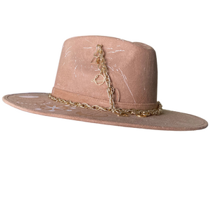Light Brown Wide Brim Celestial Custom Hat