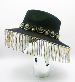Genoa Crystal Fringe Hat