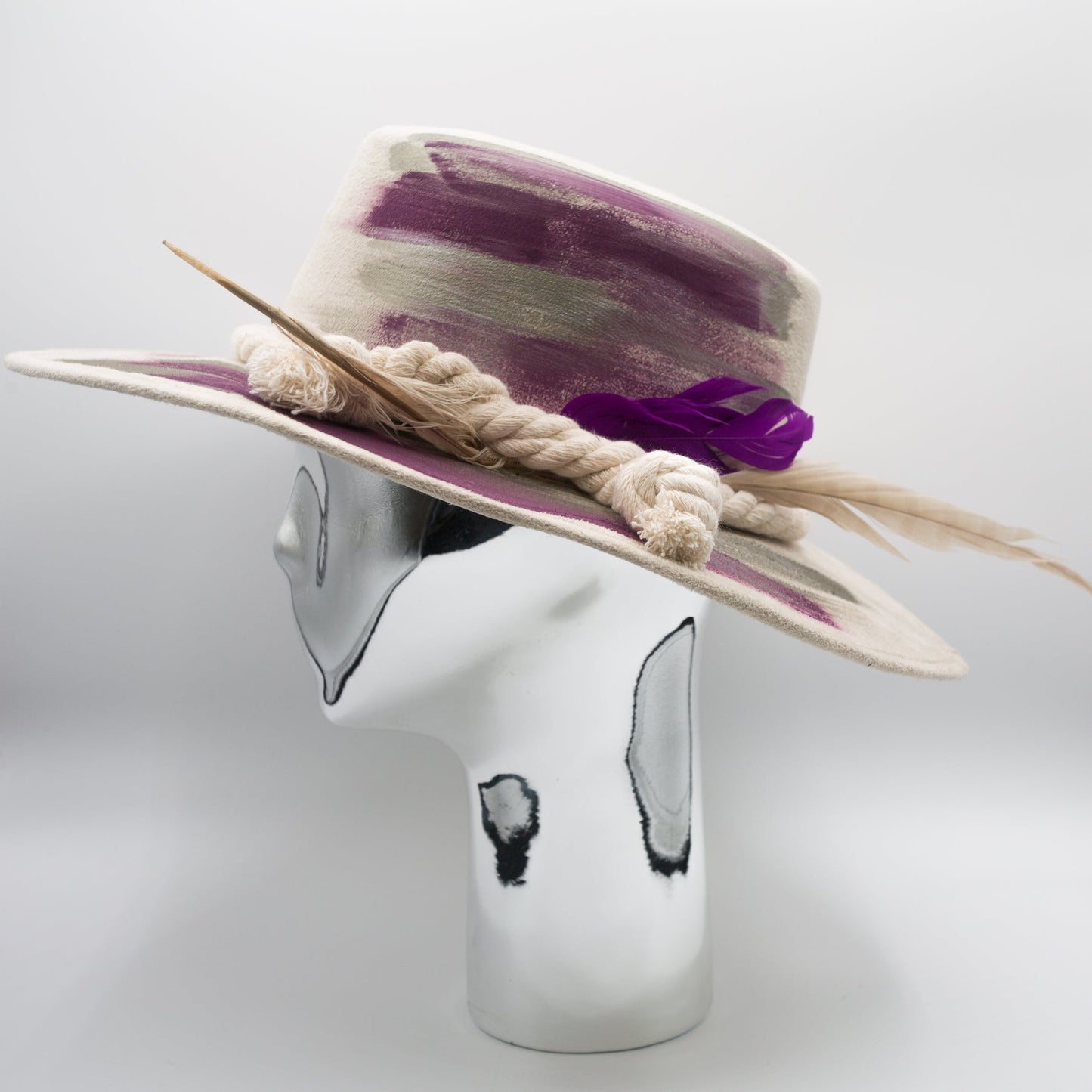 Lavanda Wide Brim Artisanal Hat