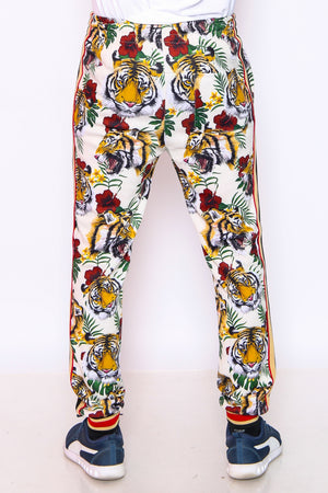 Unisex White Tiger Tracksuit Set