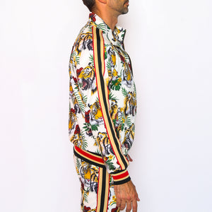 Unisex White Tiger Tracksuit Set