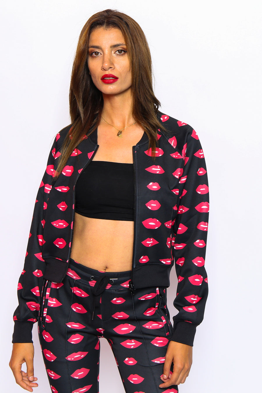 Unisex Kiss Me Lips Tracksuit Set