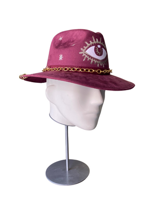 Purple Short Brim Custom Eye Hat