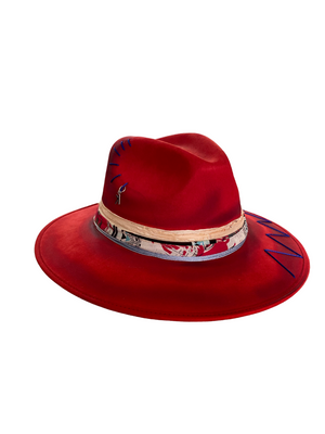 Scarlet Red Short Brim Custom Hat