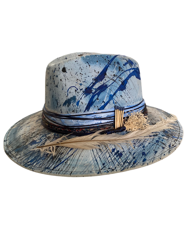 Light Blue Short Brim Custom Hat