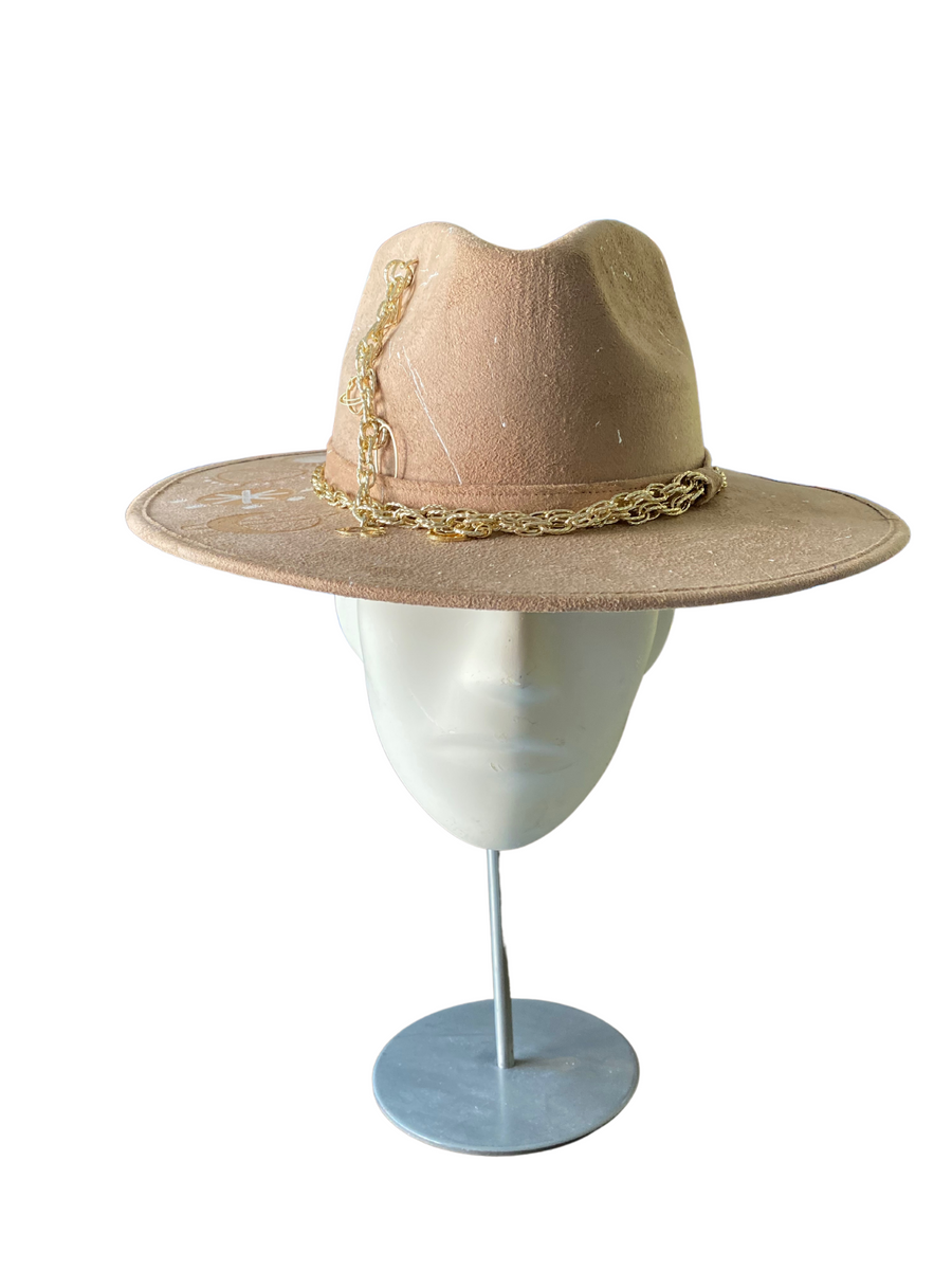 Light Brown Wide Brim Celestial Custom Hat