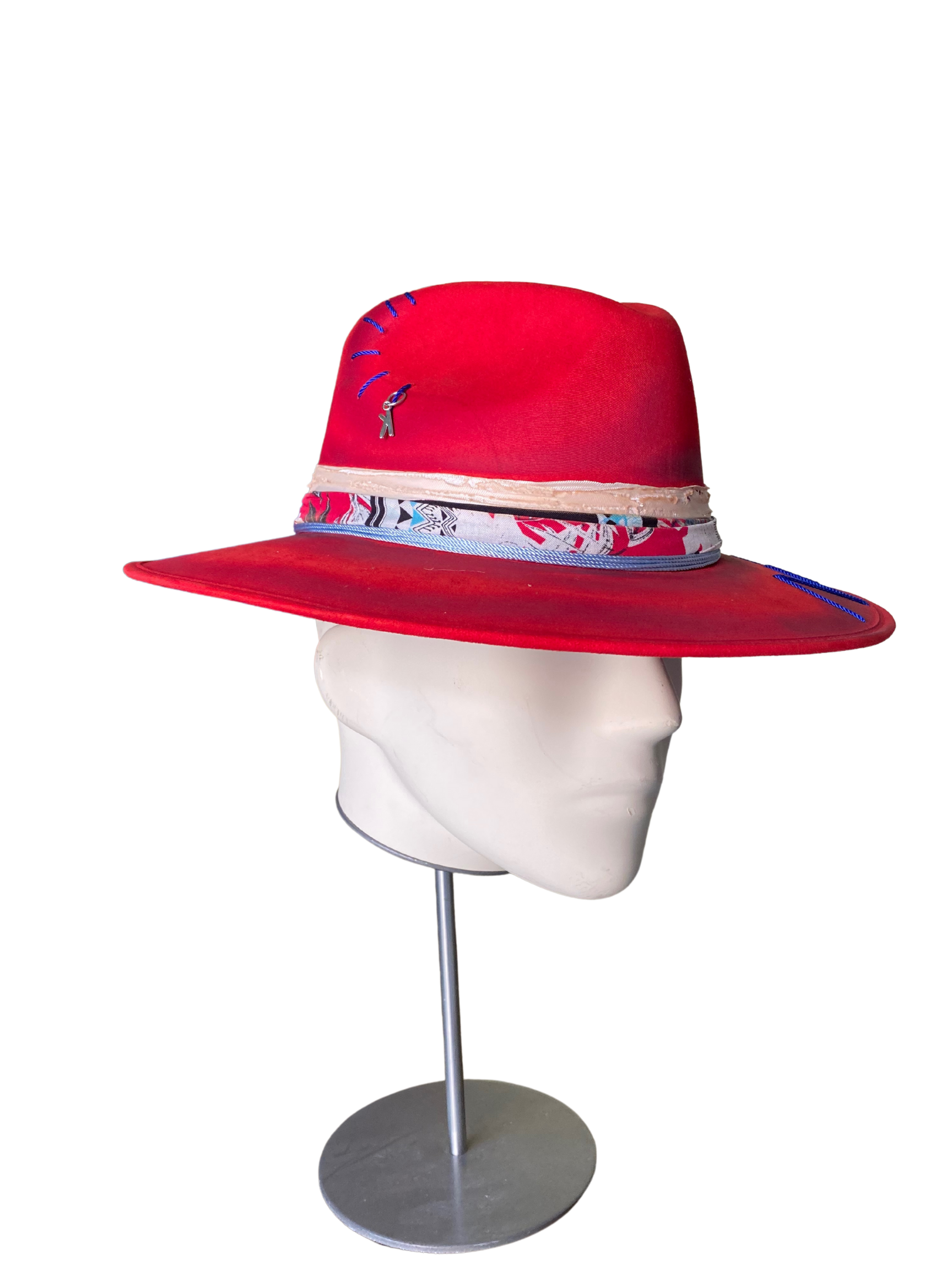 Red fedora hat uk sales