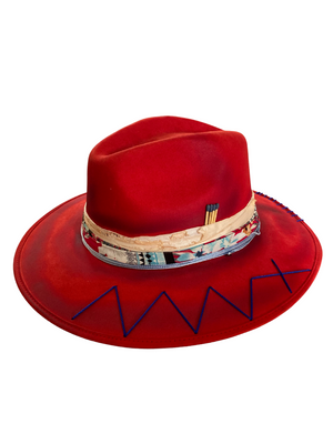 Scarlet Red Short Brim Custom Hat