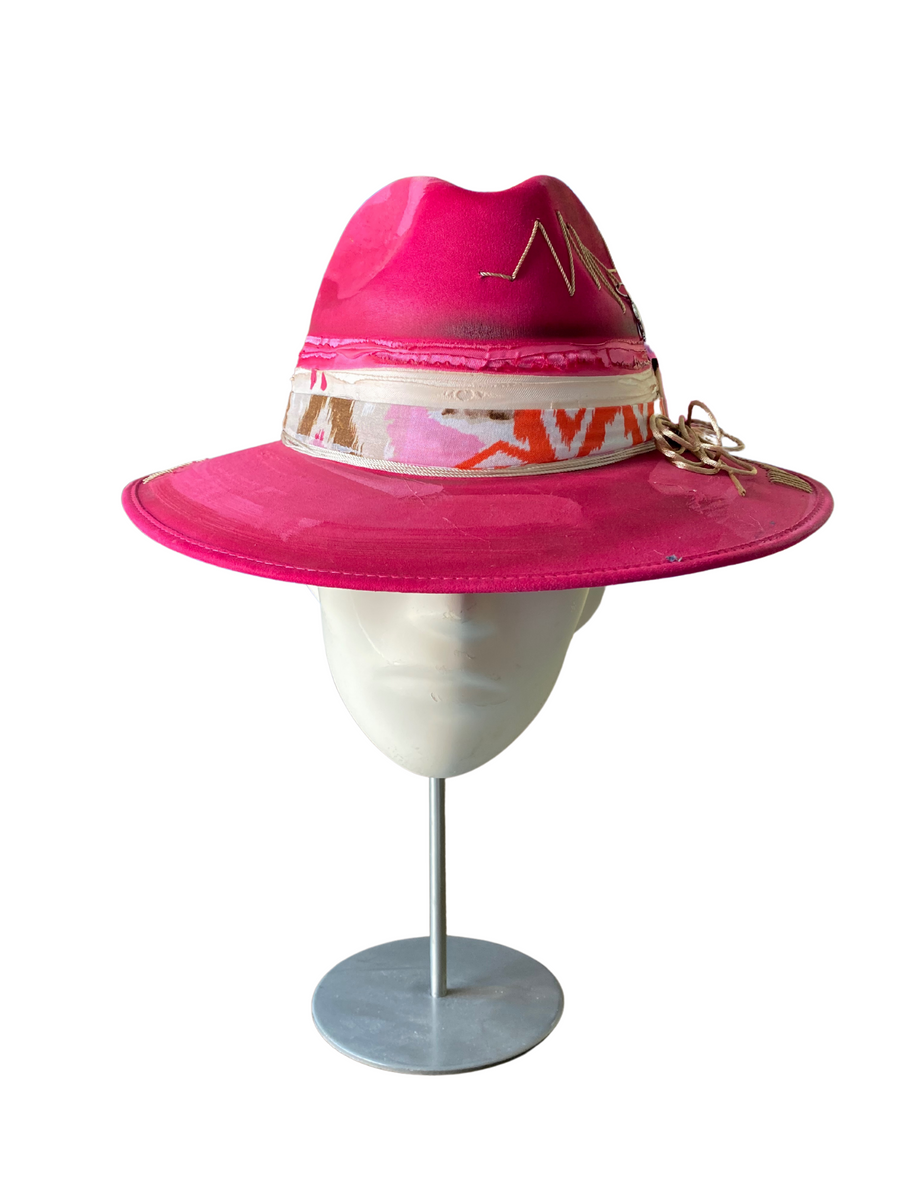 Pink Short Brim Custom Hat