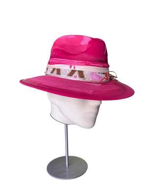 Pink Short Brim Custom Hat