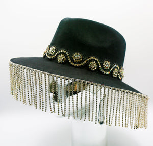 Genoa Crystal Fringe Hat