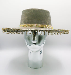 Turin Crystal Fringe Hat