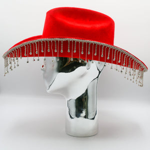 Glam Rodeo Cowgirl Hat - Red