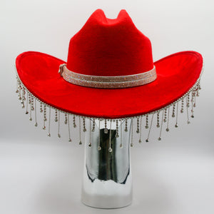 Glam Rodeo Cowgirl Hat - Red