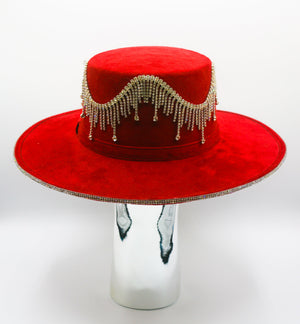 Montecarlo Crystal Fringe Hat
