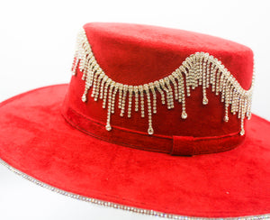 Montecarlo Crystal Fringe Hat