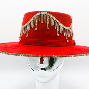 Montecarlo Crystal Fringe Hat