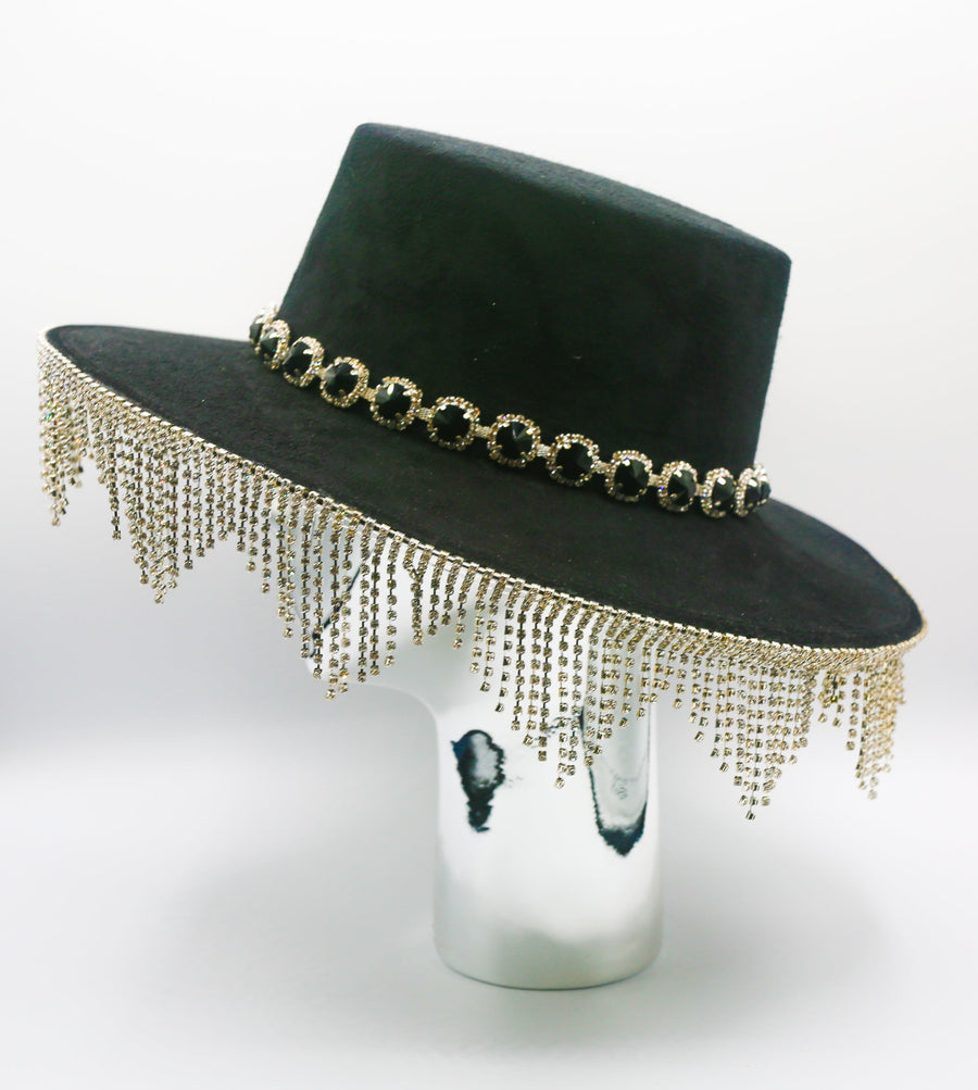 Marseille Crystal Fringe Hat