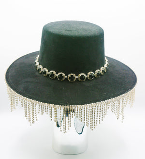 Marseille Crystal Fringe Hat