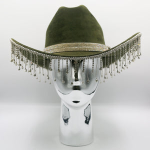 Glam Rodeo Cowgirl Hat - Olive